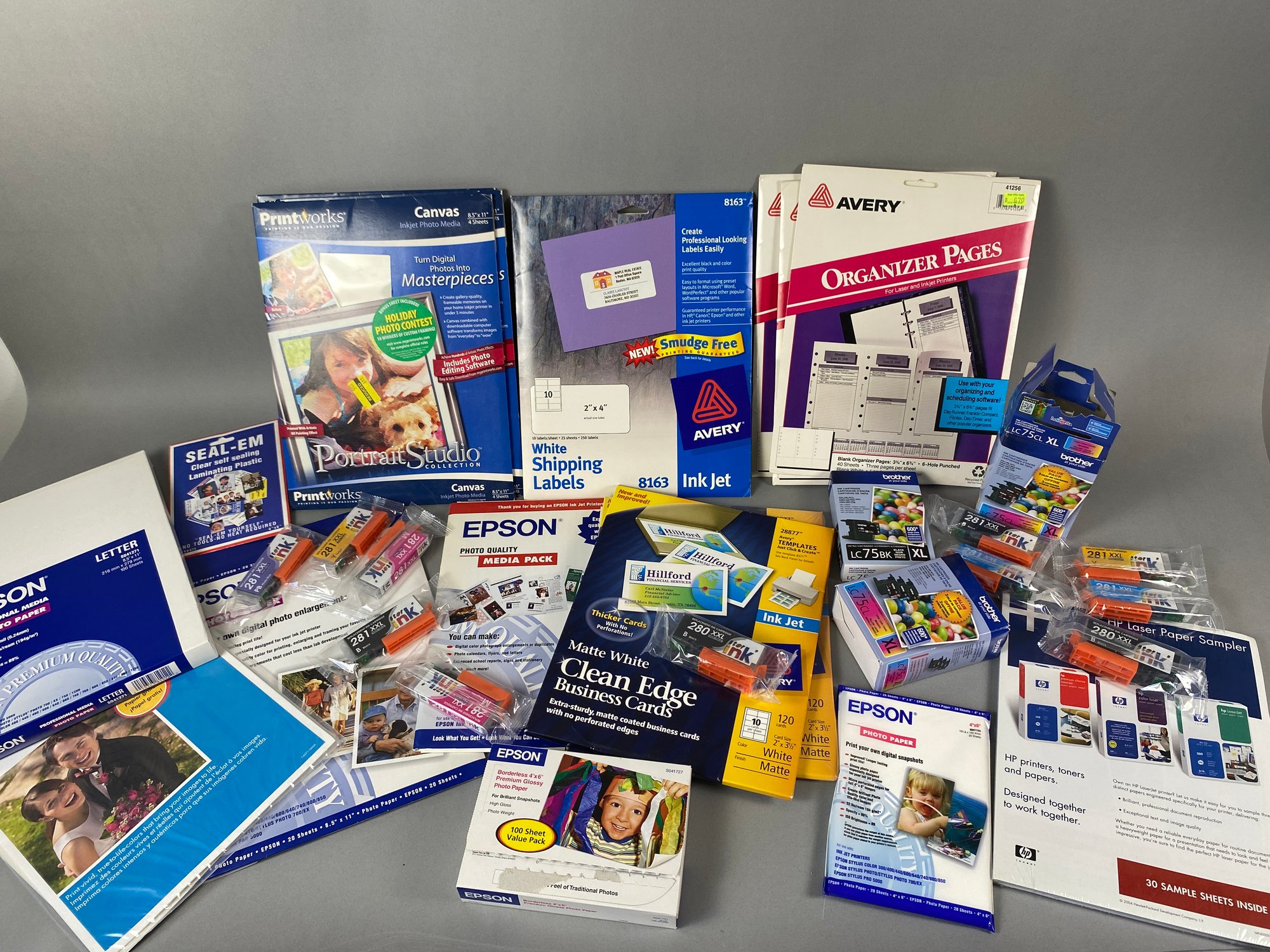 Large Assortment Of Photo Paper, Ink Cartridges, Shipping Labels ...