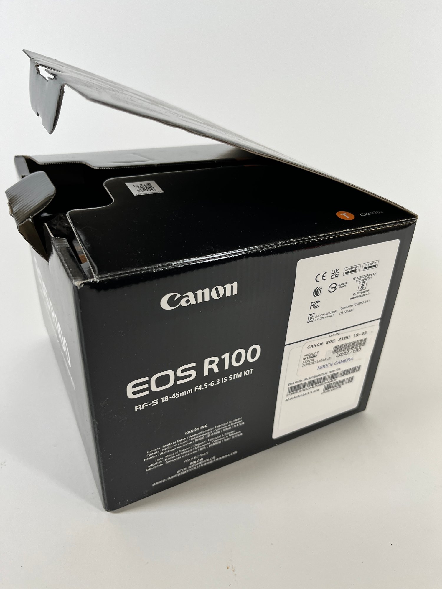 New In Box Canon EOS R100 Camera With New Memory Card, And 49mm UV ...