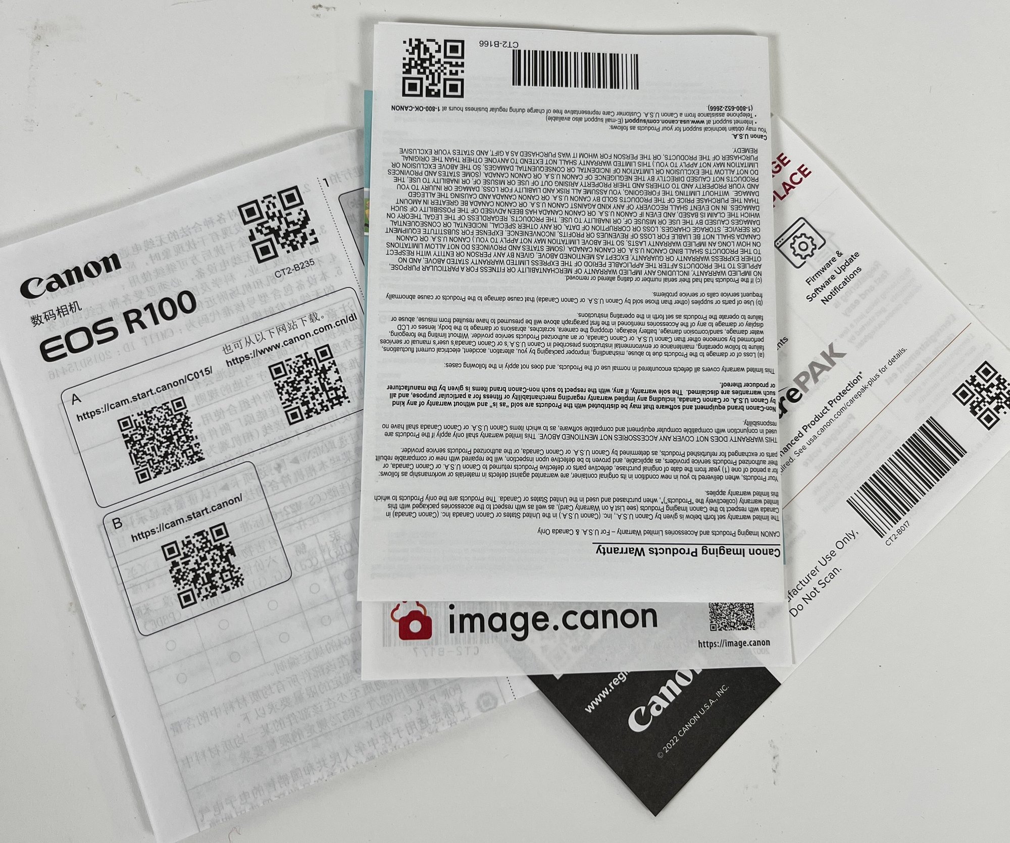 New In Box Canon EOS R100 Camera With New Memory Card, And 49mm UV ...