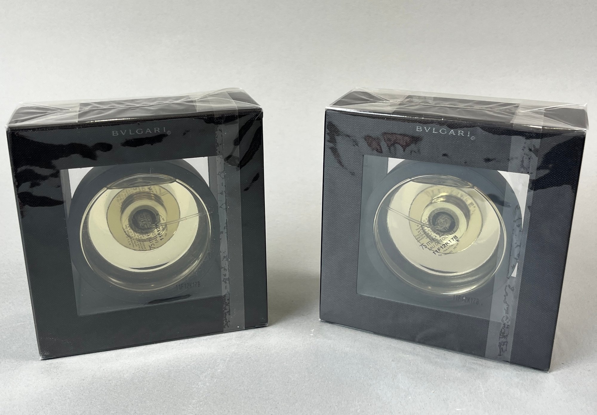 Two Bottles Of New In The Box Discontinued Bvlgari Black Perfume