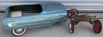 Vintage Light Blue Dodge Charger Pedal Car