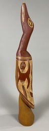 Hand Carved Wooden Sea Or Shore Bird