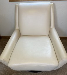 Modern Beige Leather Palliser Furniture Plato Swivel Accent Chair, Lot 2