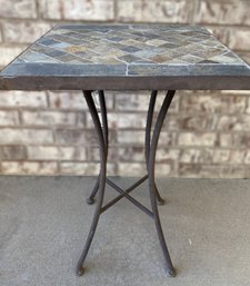 Cute Inlaid Stone Patio Or Porch Table