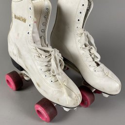 Vintage Brookville White High Top Roller Skates