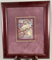 Fabulous Framed & Matted Original Watercolor Titled Wanda's World By Audrey Edwards