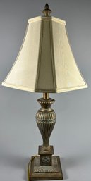 Nice Regency Style Lamp Made To Look Vintage With A Gold Finish