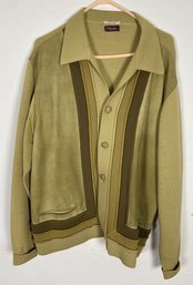Vintage Spanish Men's Wool & Suede Arthur Style Sweater By Neusteter's