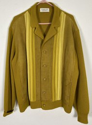 Vintage Men's Italian Wool & Suede Arthur Style Sweater By Damon
