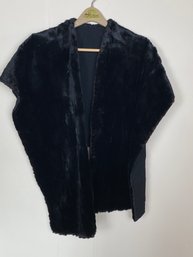 Beautiful Vintage Black Fur Wrap Or Shawl