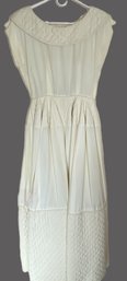 Lovely Vintage Cream Colored Quilted Formal Dress