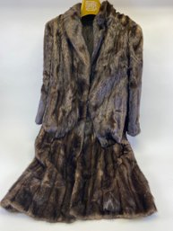 Beautiful Vintage Full Length Mink Coat By Saga Mink