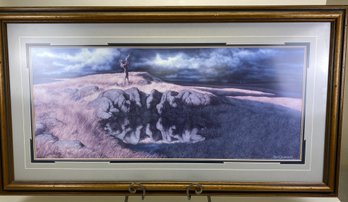 Framed & Triple Matted Limited Edition Bev Doolittle Print Titled Calling The Buffalo Signed & Numbered 2712