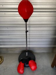 Like New Protocol Adjustable Height Punching Bag And Gloves