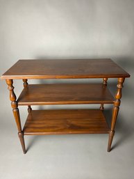 Cute Small Solid Wood Vintage Bookcase, Shelving Unit, Or Curio Shelf