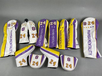 Set Of Kobe Bryant, Mamba Mentality Golf Club Covers For Driver, Irons, & Putter