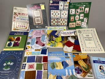 Assorted Embroidery, Cross Stitch & Knitting Booklets & Instructions