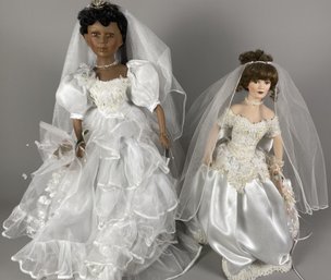 Porcelain Bridal Dolls Including Duck House Heritage Doll & Paradise Galleries June Doll By Patricia Rose
