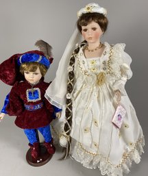 Geppeddo Prince Charming Porcelain Collector Doll & J Misa Wedding Bride Doll