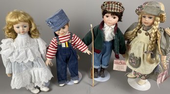 Beautiful Porcelain Collector Kathy & Travis Dolls By Heritage Mint & Collectible Memories