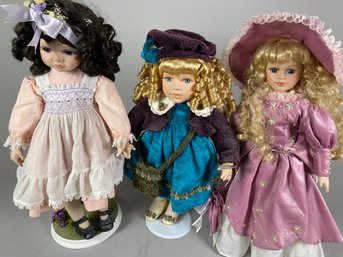 Three Porcelain Collector Dolls Including Dan Dee Collector's Choice, Shy Violet Knowles By Kay & Goldenvale