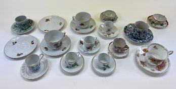 Great Miscellaneous Porcelain China Cup & Saucer Sets For Tea Or Coffee Including Haviland Limoges