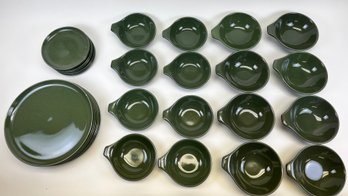 Large Lot Of Russel Wright Steubenville Cedar Green Dishware