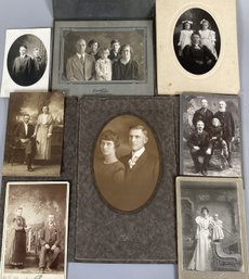 Antique Black & White Photographs Or Portraits Of Couples & Families