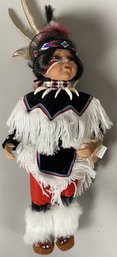Porcelain Native American Girl Doll From The Traditions Doll Collection