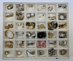 Large Lot Of Vintage Post Earrings With A Retro Aesthetic