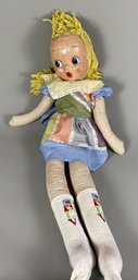 Large Vintage Doll From The Seattle Television Show Called Wunda Wunda