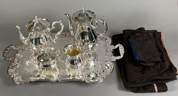 Gorgeous Leonard Silverplate Tea Coffee Set On A Tray