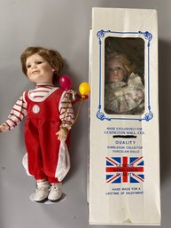 Pair Of Vintage Porcelain Dolls Including A Wimbledon Collector Lexington Hall Doll