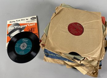 Over 30 Vintage 78 Vinyl Records Or Albums Including Benny Goodman & Perry Como & A 45 Vinyl Record