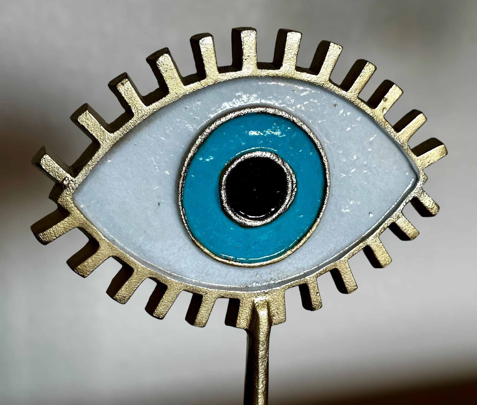 Evil Eye Standing Statue On Marble Pedestal 15786