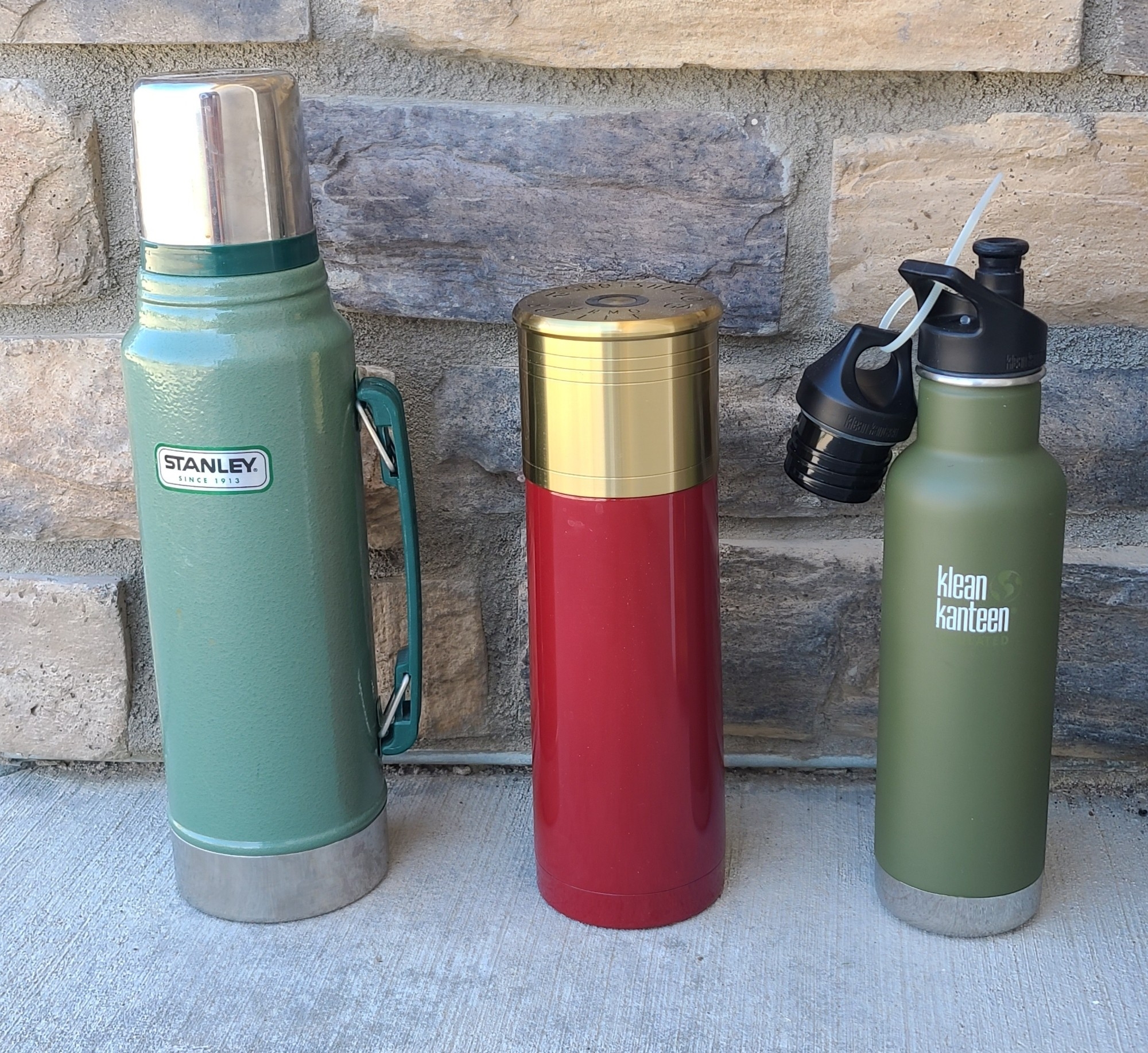 Stanley Thermos, Shotgun Shell Style Thermo Bottle And Stainless