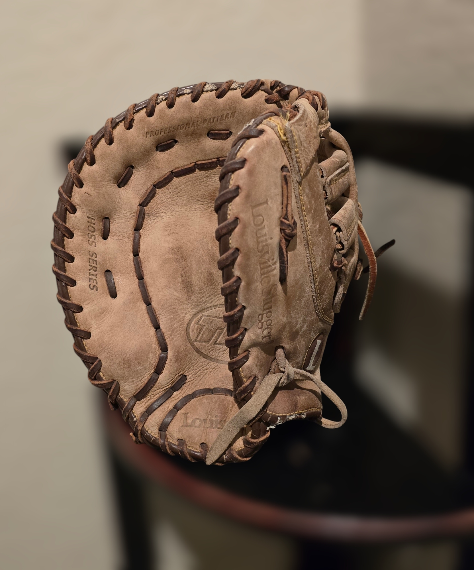 Vintage Louisville Slugger TPX Baseball Glove And Wilson Baseball