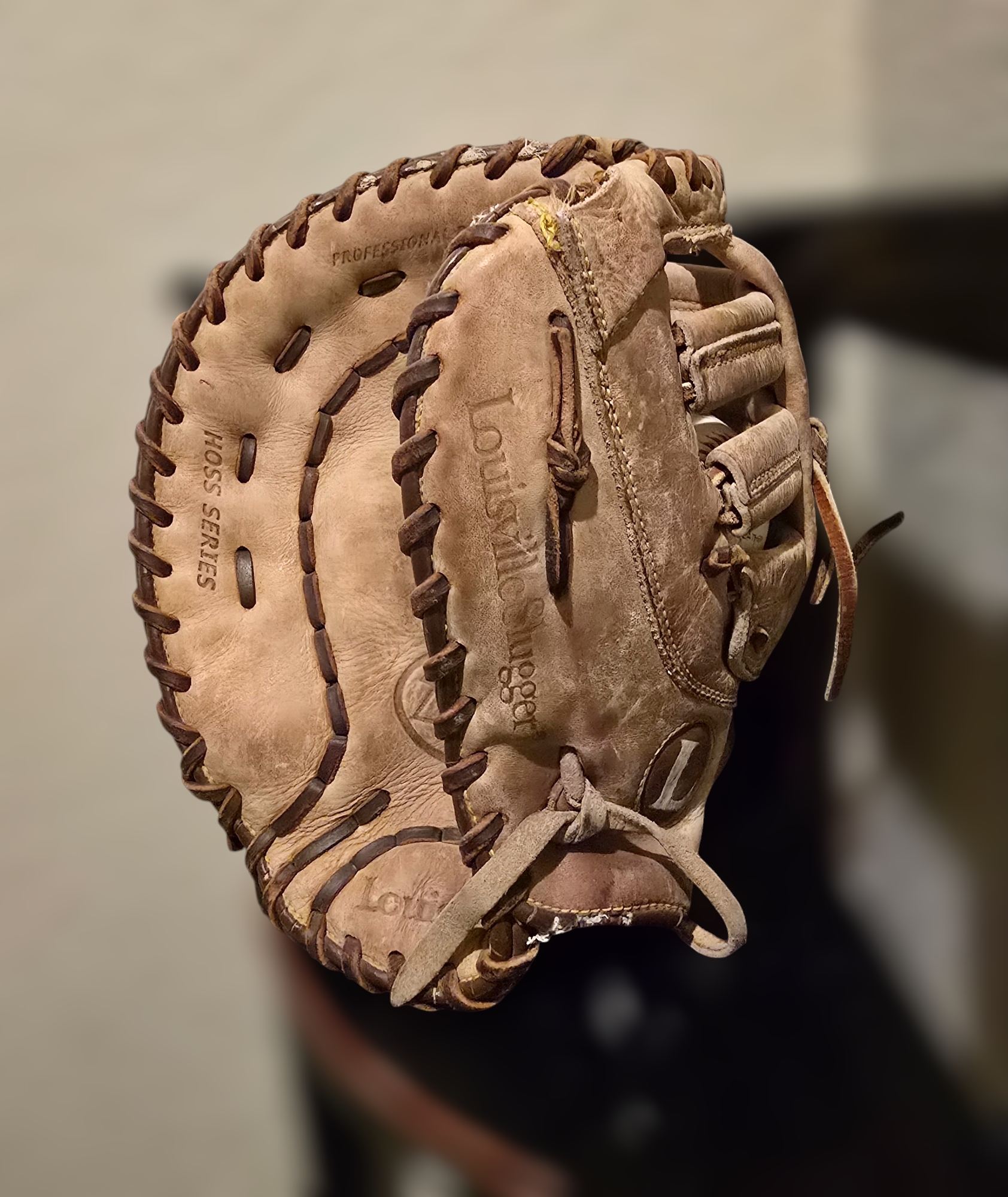 Vintage Louisville Slugger TPX Baseball Glove And Wilson Baseball