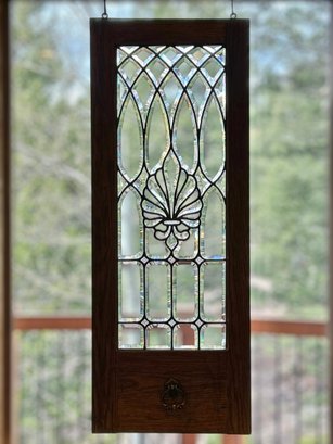 Amazing Beveled Leaded Glass Panel - 1 Of 2