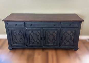 Bayside Furnishings 4 Door 3 Drawer Accent Cabinet Sideboard