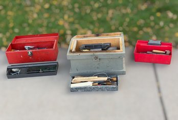 Industrial Workshop Connection Featuring Rustic Toolboxes & Traditional Hand Tools