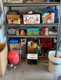 Garage Treasure Trove Featuring Antique Tools, Workshop Gear & Rustic Collectibles