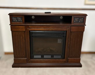 Remarkable Wood Electric Fireplace Media Console W/ Hidden Shelves Model FA515500TX