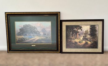 Dalhart Windberg Signed Lithographs Surrounded By Old Friends 387/1250 & A Jaunt Across The Divide 387/1000