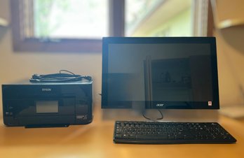 Acer  LED Touchscreen Monitor, Epson Expression Premium XP-7100 All-in-one Printer & Keyboard