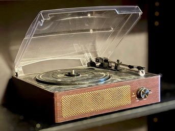 Compact Crosley Modern Retro Style Record Player W/ Built In Speakers Model #M49A - No Power Cord Included