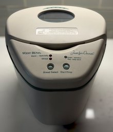 West Bend Just For Dinner Bread Maker Featuring Simple Controls And Viewing Window