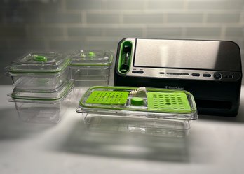 FoodSaver V4440 Vacuum Sealing Collection Featuring Clear Storage Containers And Accessory Sealer