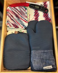 Kitchen Essentials Collection Featuring KitchenAid Oven Mitts, Pot Holders And Colorful Kitchen Linens