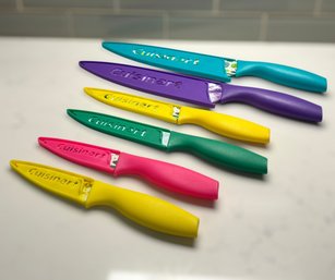 Colorful Cuisinart Knife Collection Featuring Decorative Blades And Matching Protective Covers